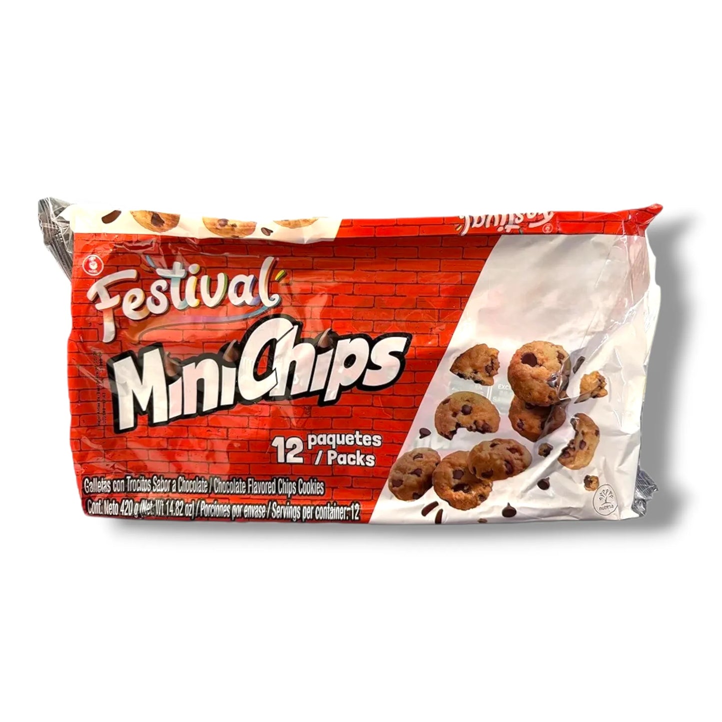 Galletas Festival Minichips x12 Unidades – Galletas Colombianas con Chips de Chocolate