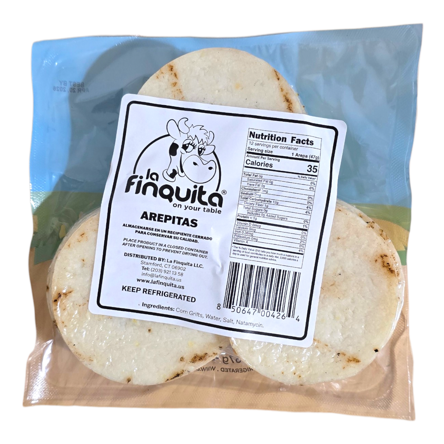 Arepas La Finquita Parrilleras 567g (12) | 100% Maíz Colombiano