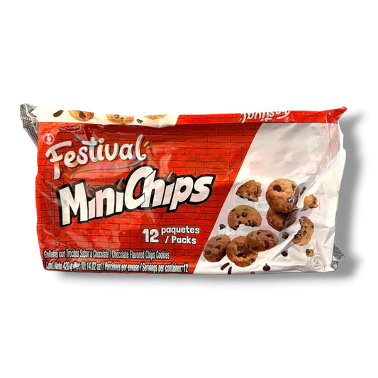 Galletas Festival Minichips x12 Unidades – Galletas Colombianas con Chips de Chocolate