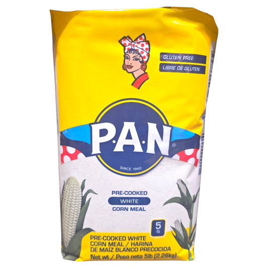 P.A.N. Harina de Maíz Blanco Precocida 5 Libras